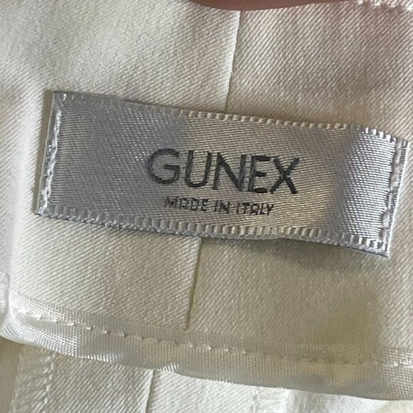 Gunnex Eggshell White Side Zip Skinny Ankle Pants COtton Blend Stretch‎ Size 8 - Picture 6 of 9
